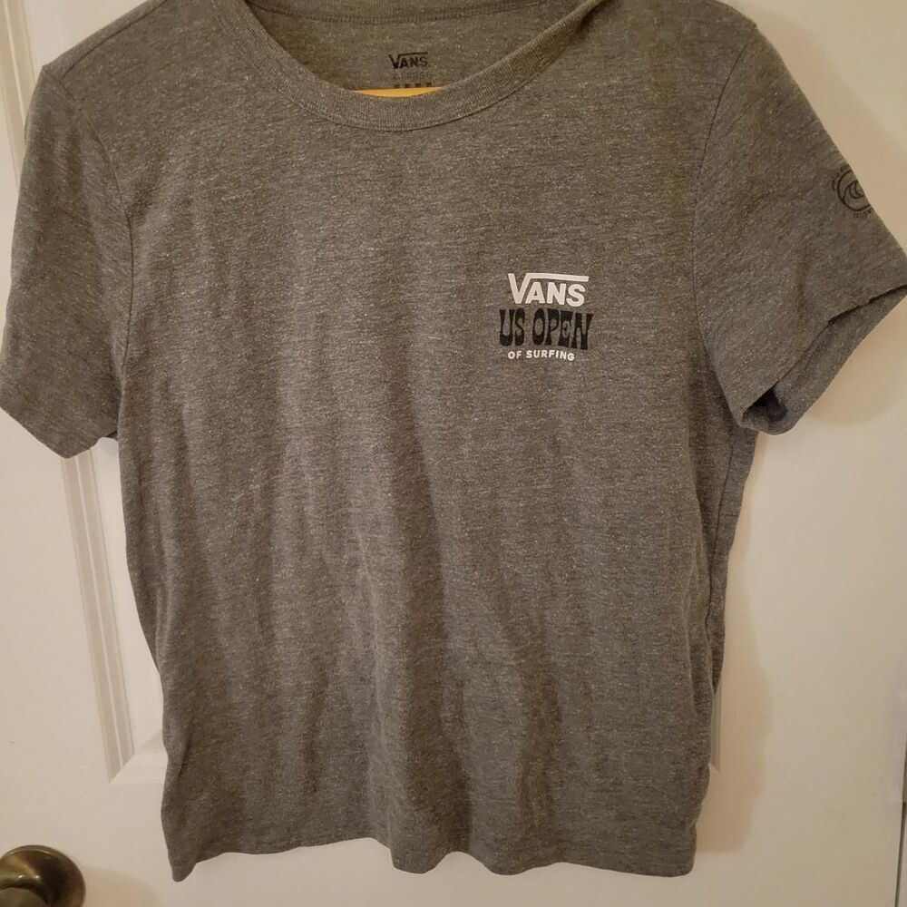 Vans Women's Grey and Khaki T-shirt